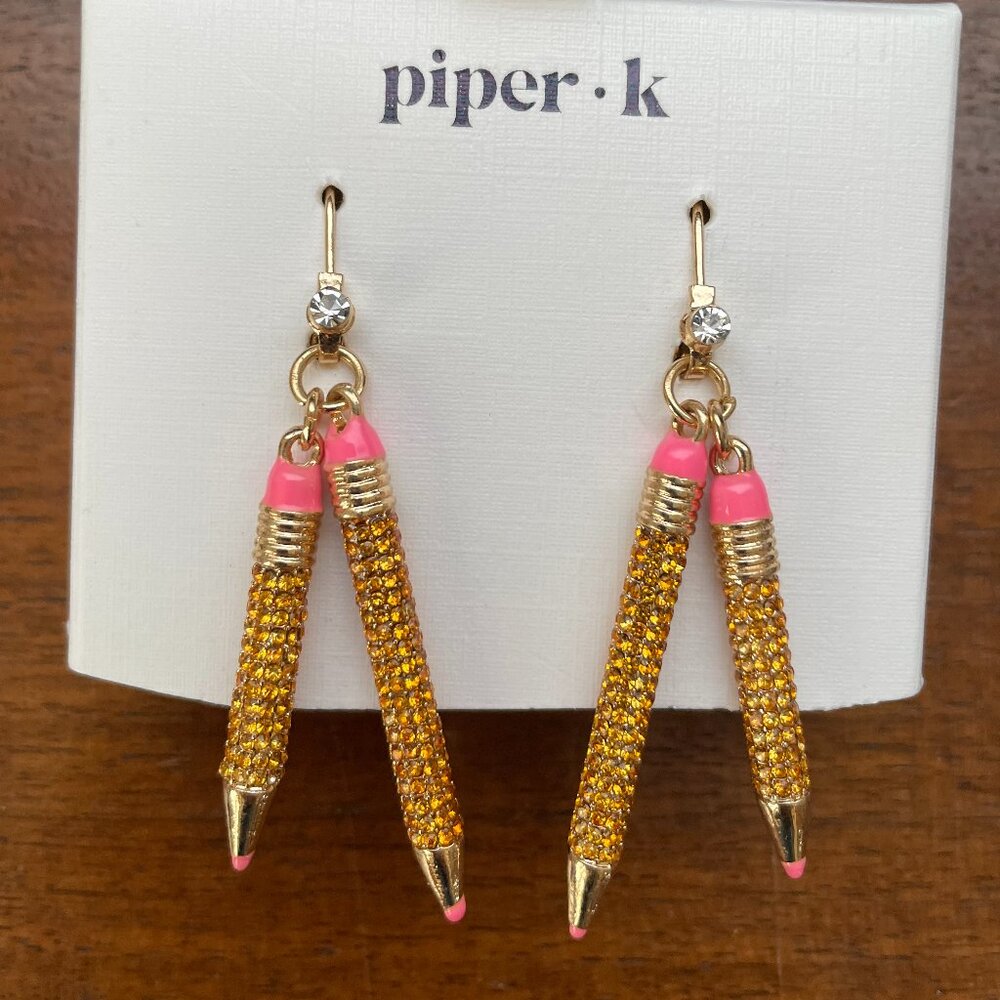 Piper K Pencil Dangle Earrings